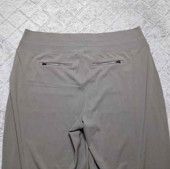 Athleta NEW Venice Wide Leg Pants Women's 3X Tan Gray Zip Pockets - Picture 3 of 8